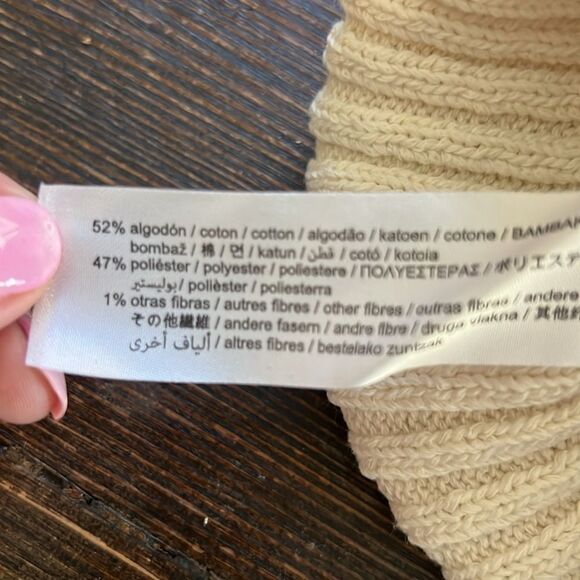 RARE ZARA WHIP STITCH OFF WHITE KNIT SWEATER Ref. 3597/150 Size Small - Picture 8 of 8